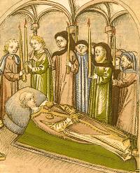 Das Totenbett des Bischofs von Salisbury